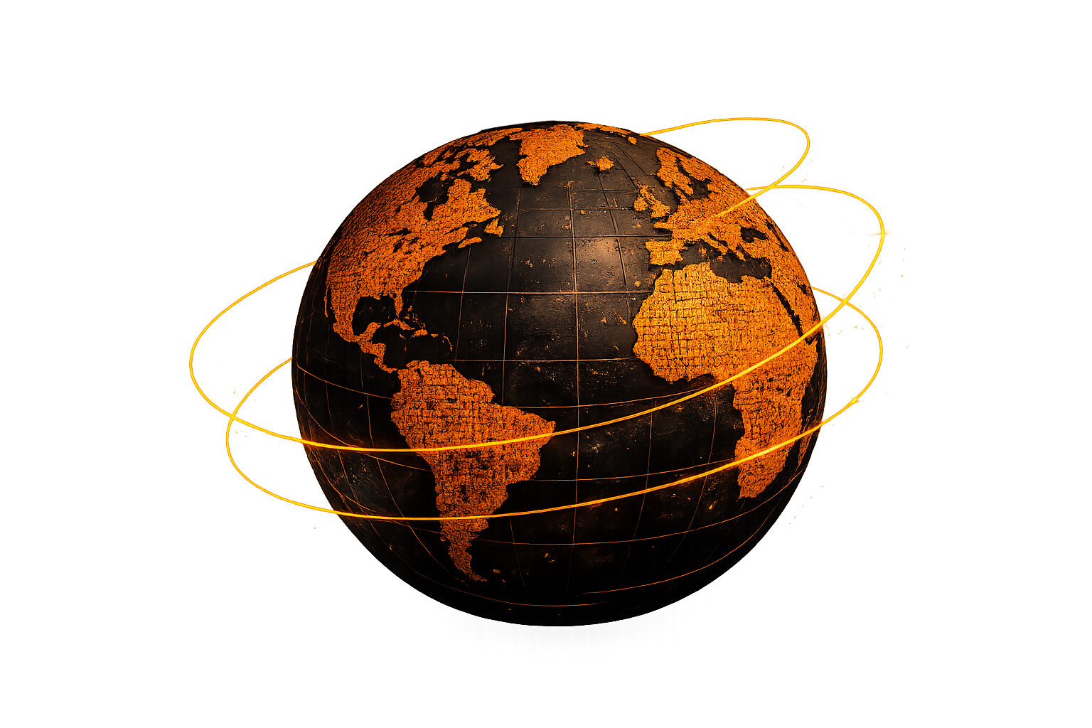 Globo terráqueo rodeado de señales